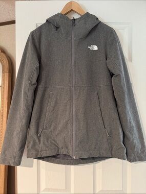 The North Face Heather Gray Hooded Jacket